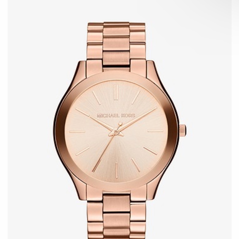 Michael Kors Oversized Slim Runway Rose Gold-Tone Watch